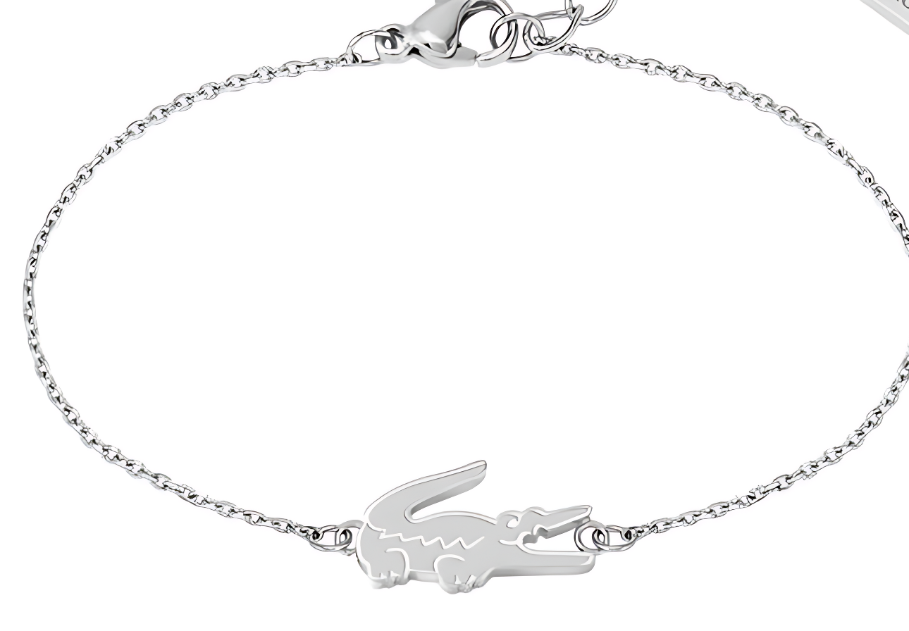Thin Lacoste Bracelet - Silver