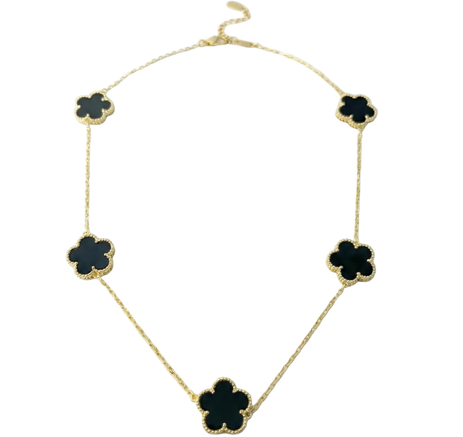 Black multiple van cleef necklace