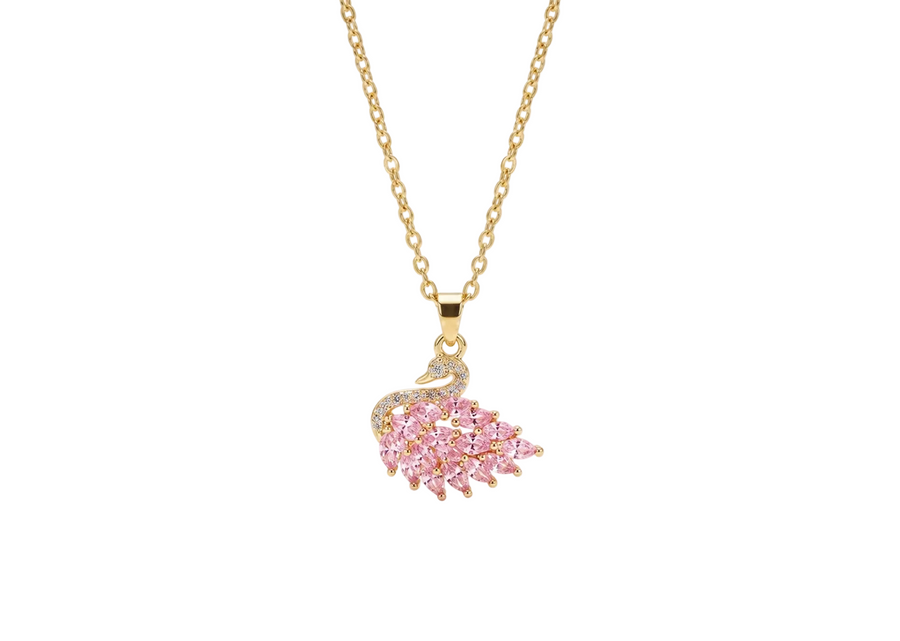Pink Swan Necklace