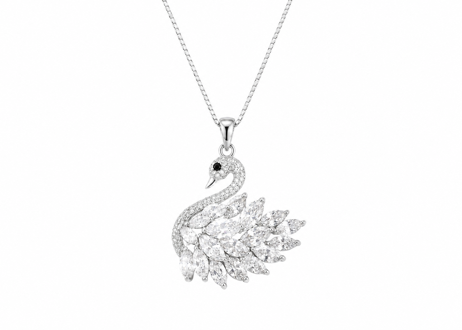 Swan Necklace - Silver
