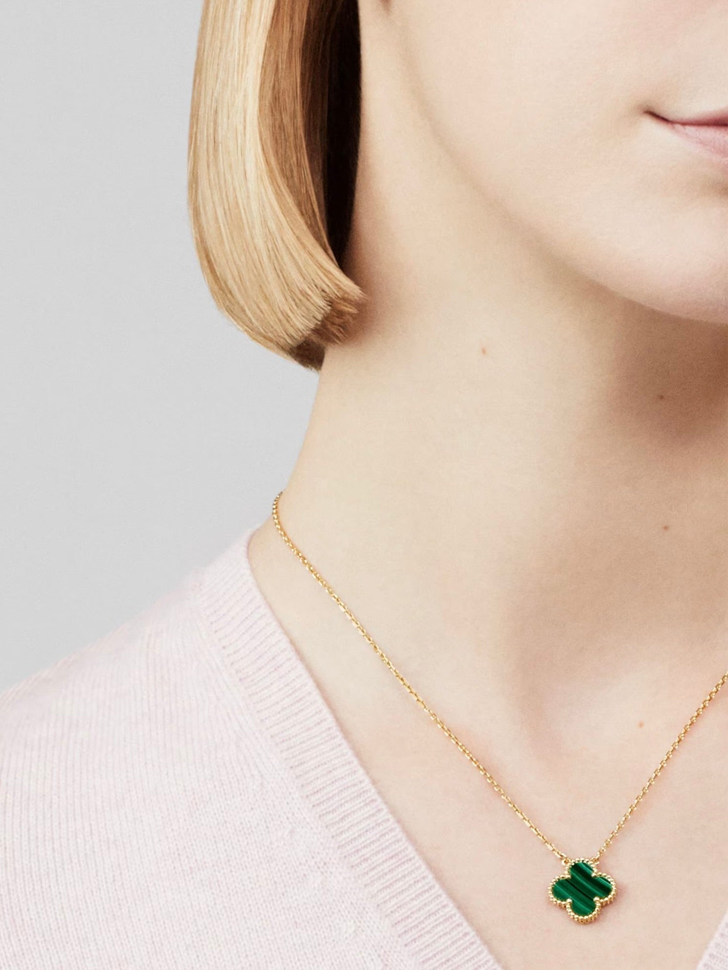Single Van Cleef Necklace - Green