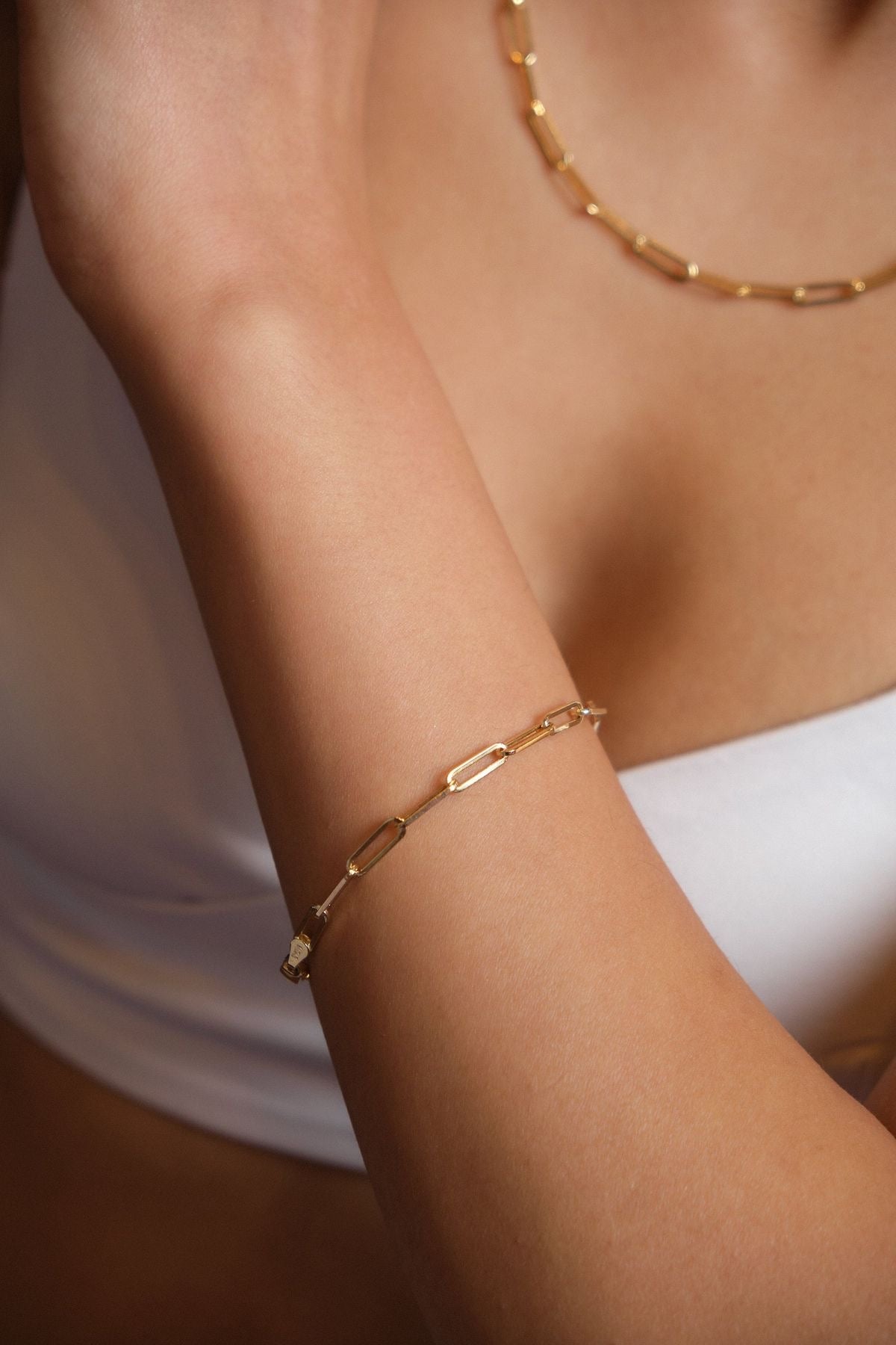 Paper clip bracelet
