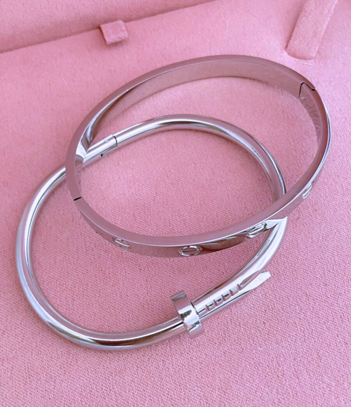 Silver cartier handcuff bundle