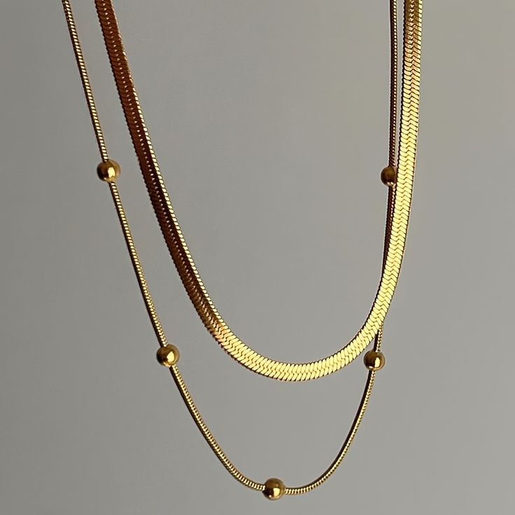 LAYERED NECKLACES SET