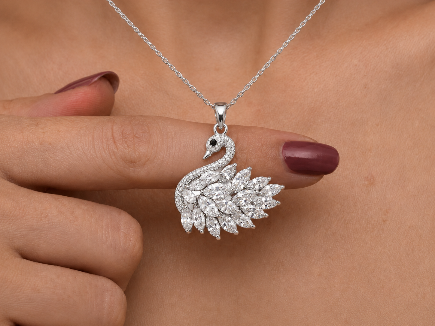 Swan Necklace - Silver