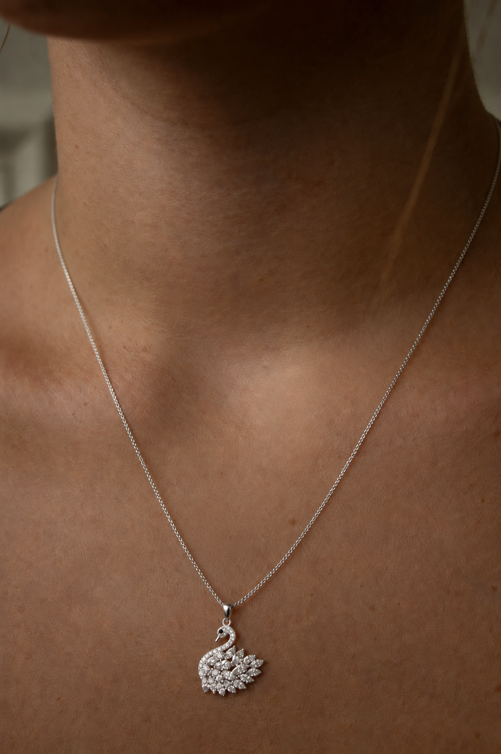 Swan Necklace - Silver