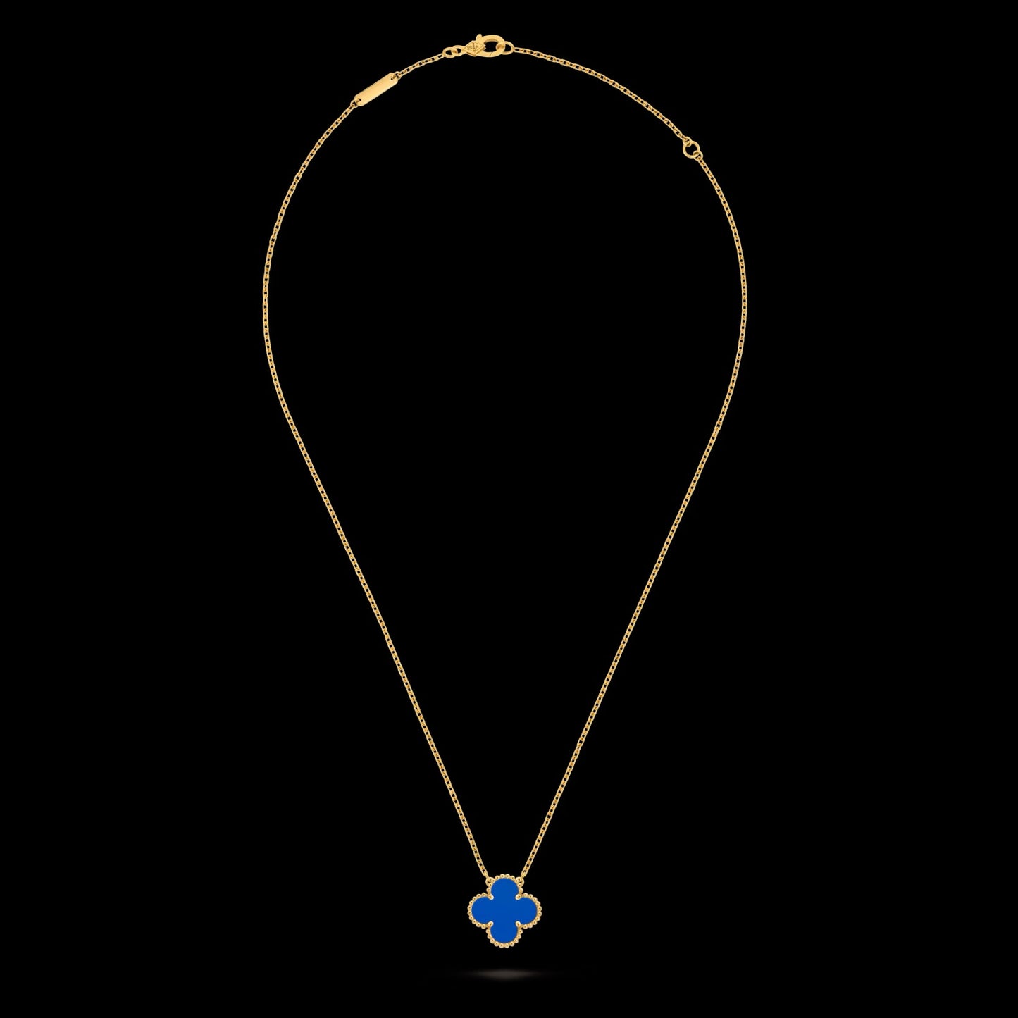 Single Van Cleef Necklace - Blue