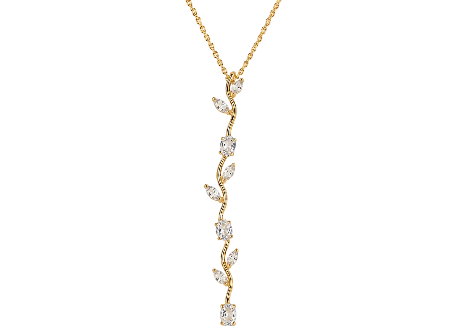 Tulip Drop Necklace - Gold