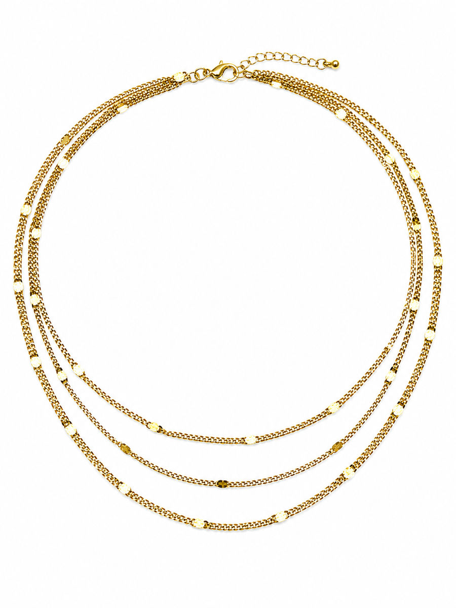 Triple Curb Necklace