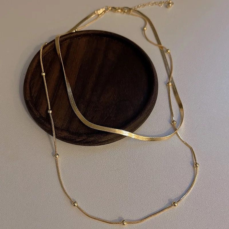LAYERED NECKLACES SET