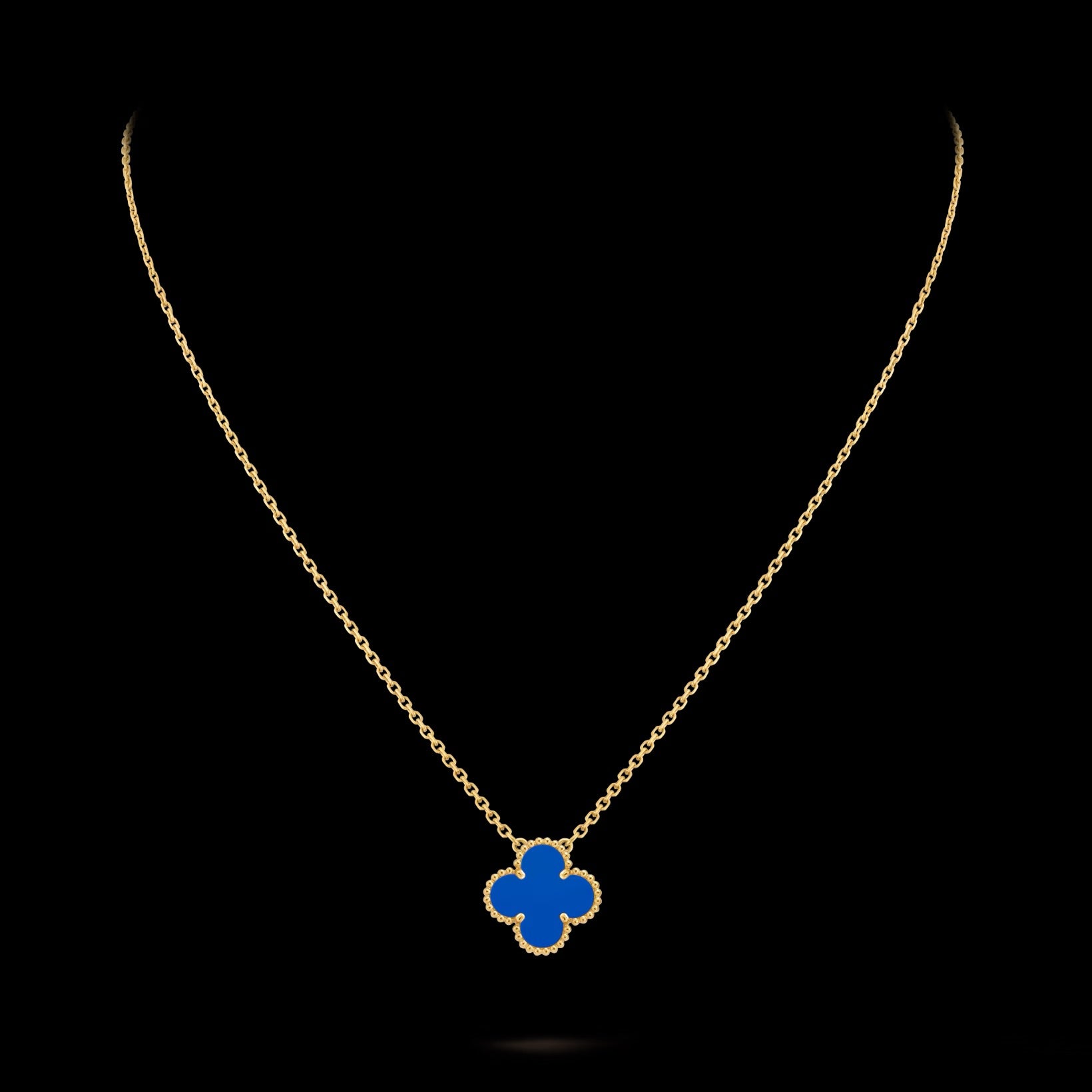 Single Van Cleef Necklace - Blue