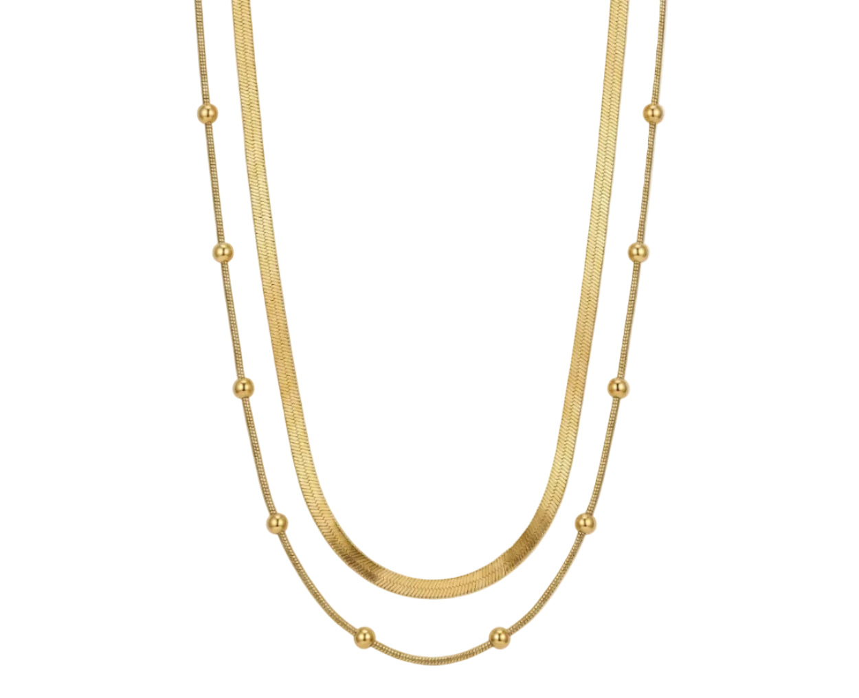 LAYERED NECKLACES SET