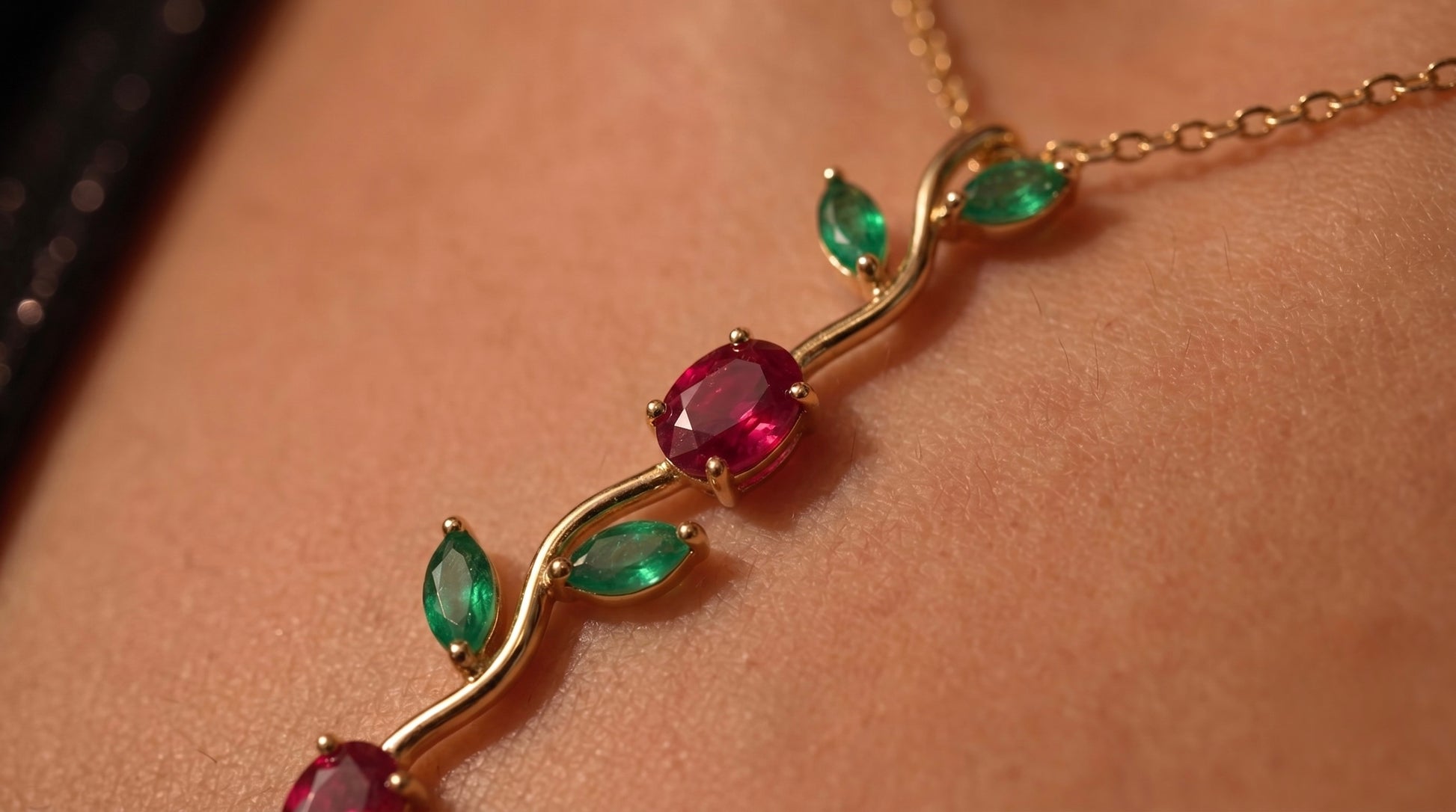 Tulip Drop Necklace - Rose