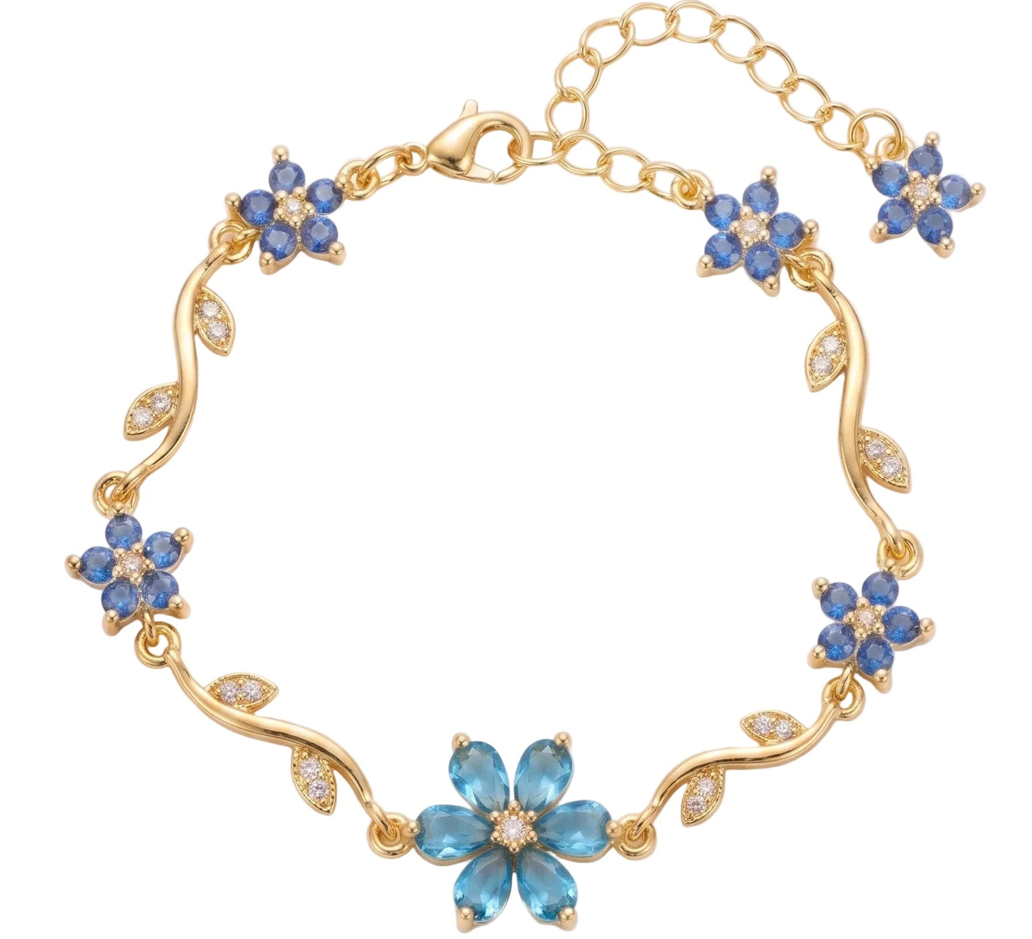 Floral Bracelet - Blue