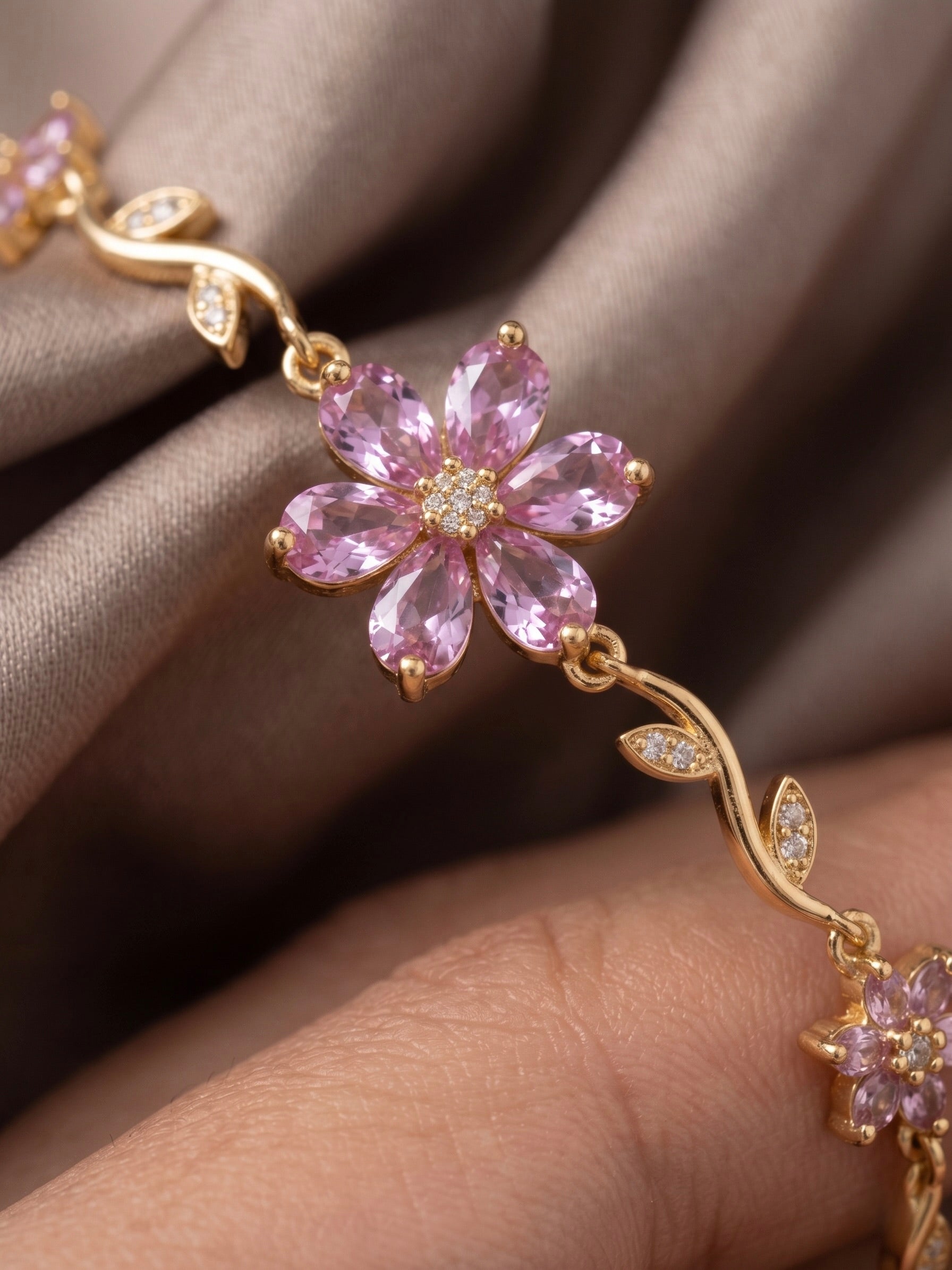 Floral Bracelet - Pink