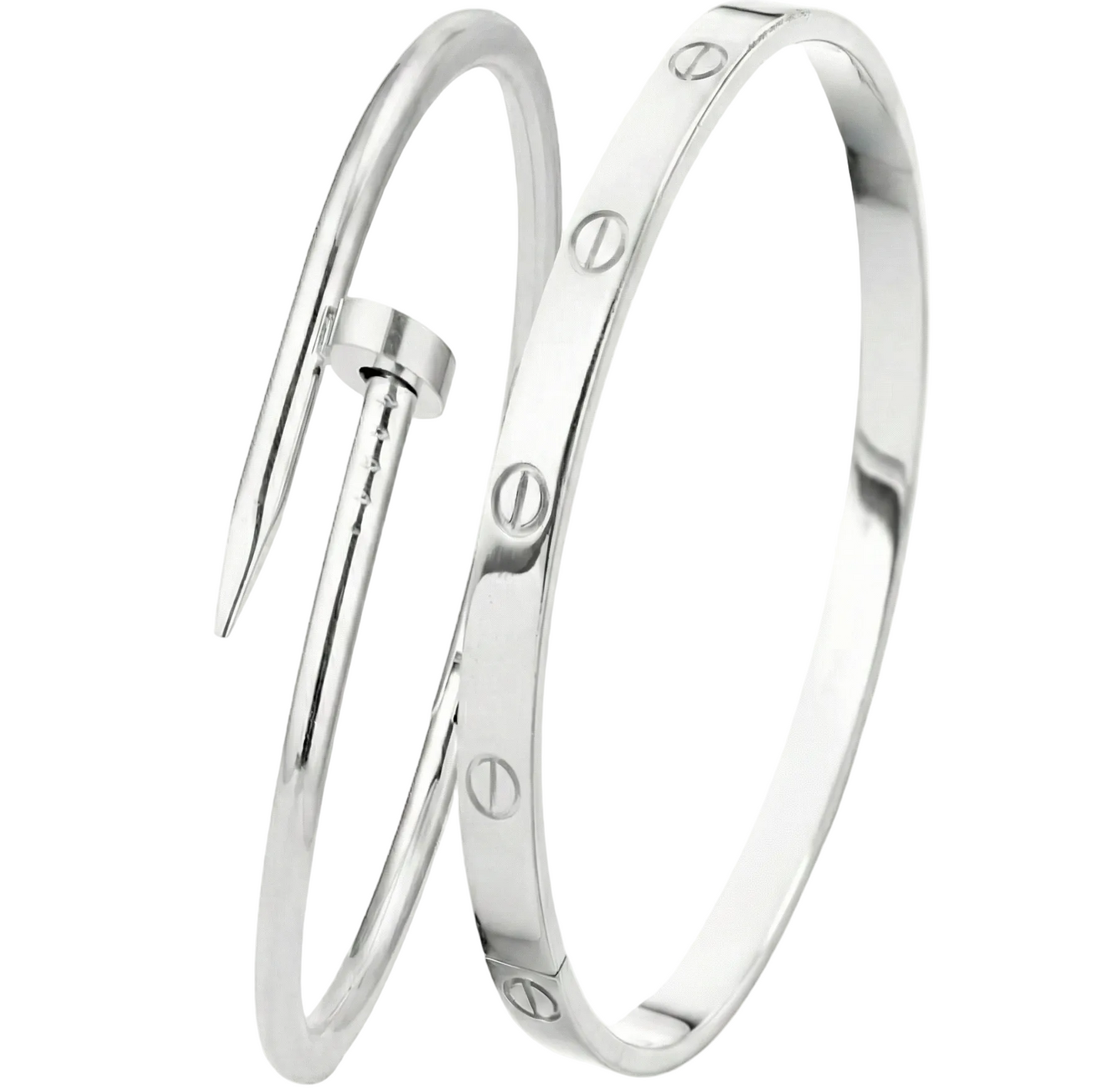 Silver cartier handcuff bundle