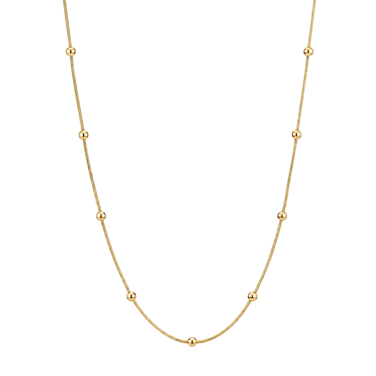 Gold beaded necklace