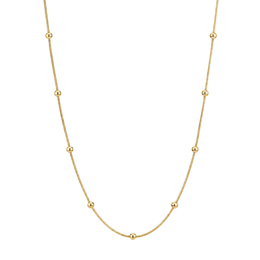 Gold beaded necklace