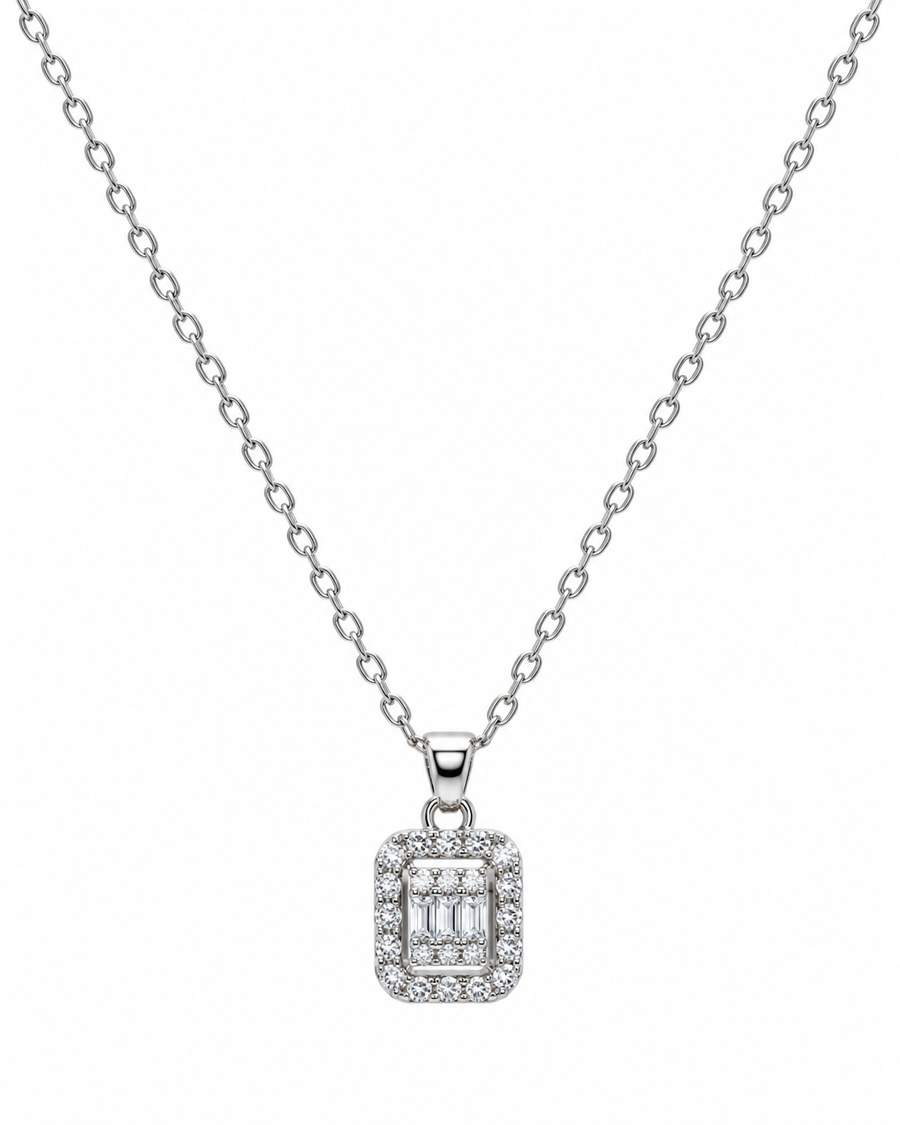 silver lazurde necklace