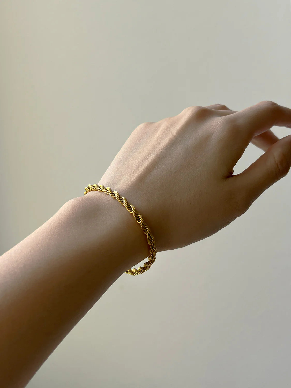 Twisted Rope Bracelet - Gold