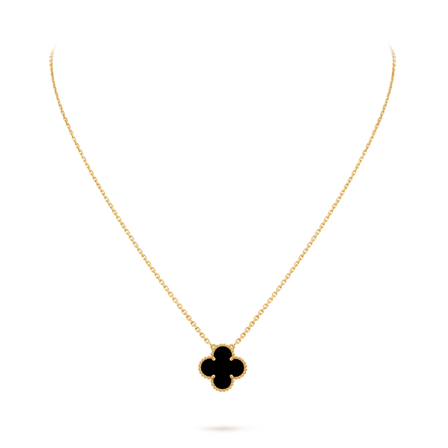 Single Van Cleef Necklace - Black