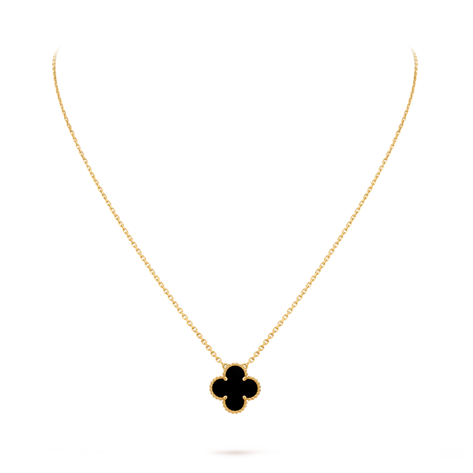 Single Van Cleef Necklace - Black