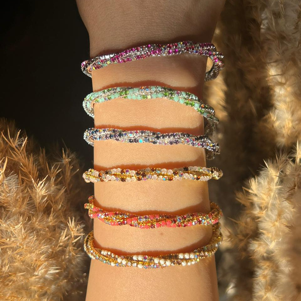 Triple tennis bracelet