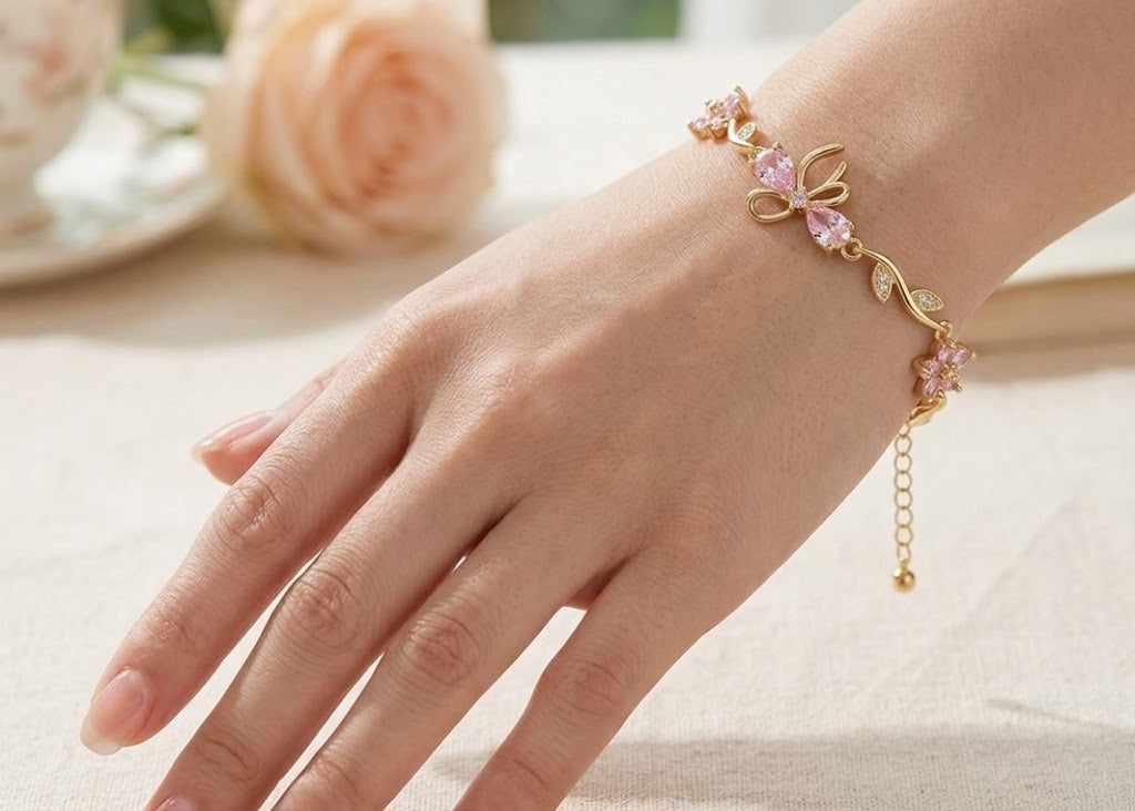 Ribbon Bracelet - Pink