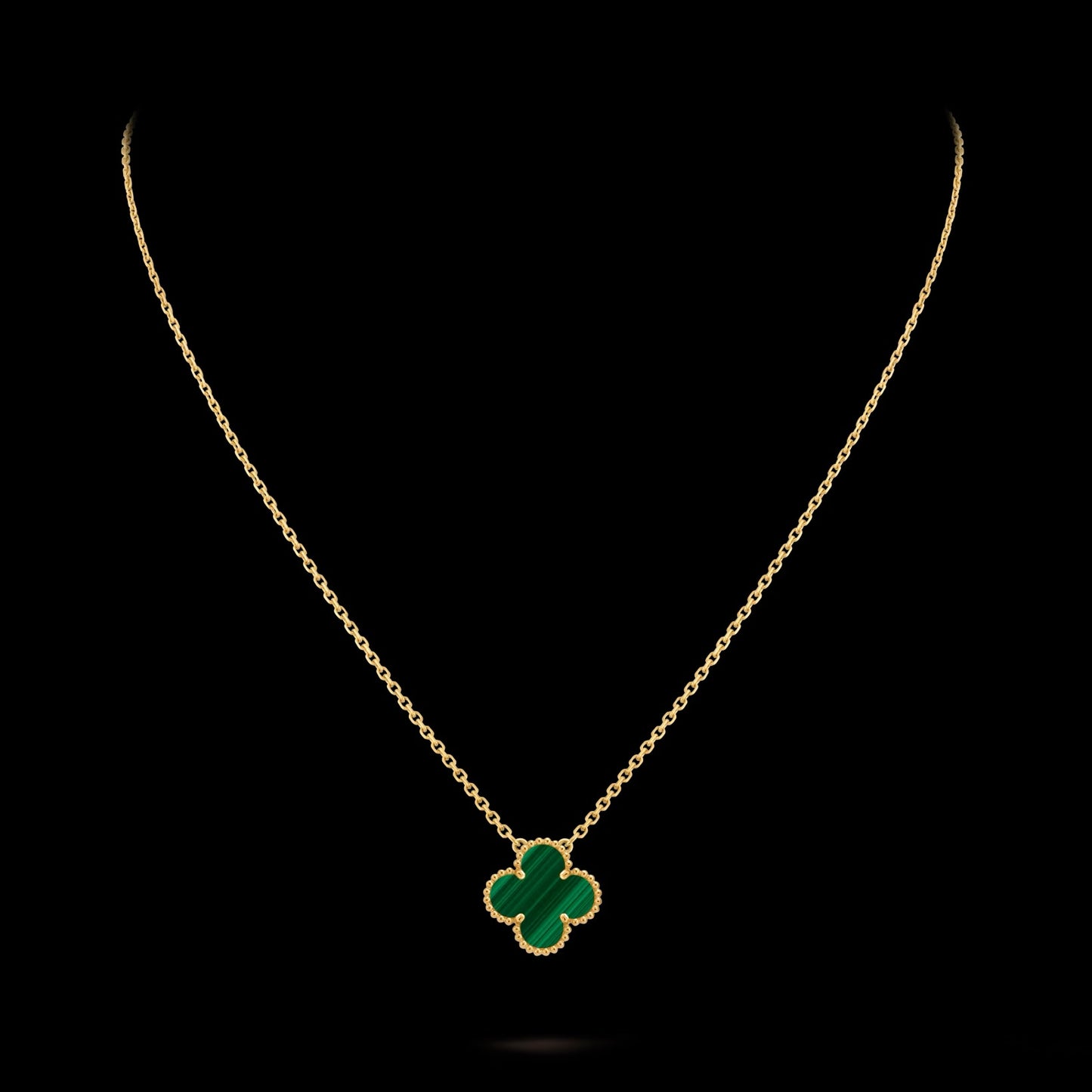 Single Van Cleef Necklace - Green