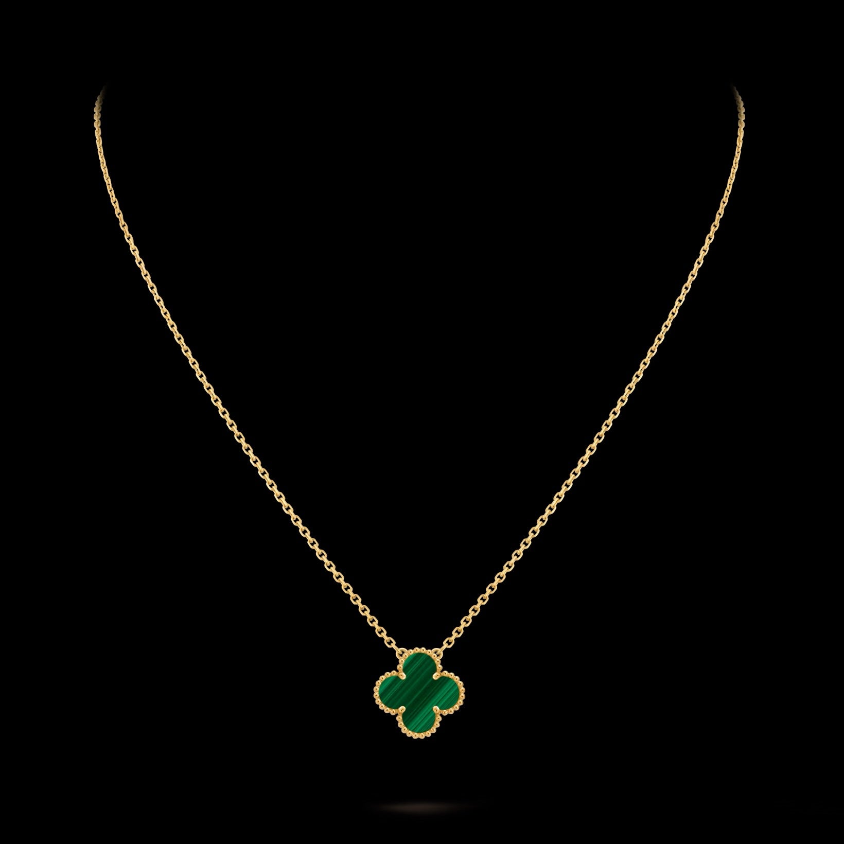 Single Van Cleef Necklace - Green