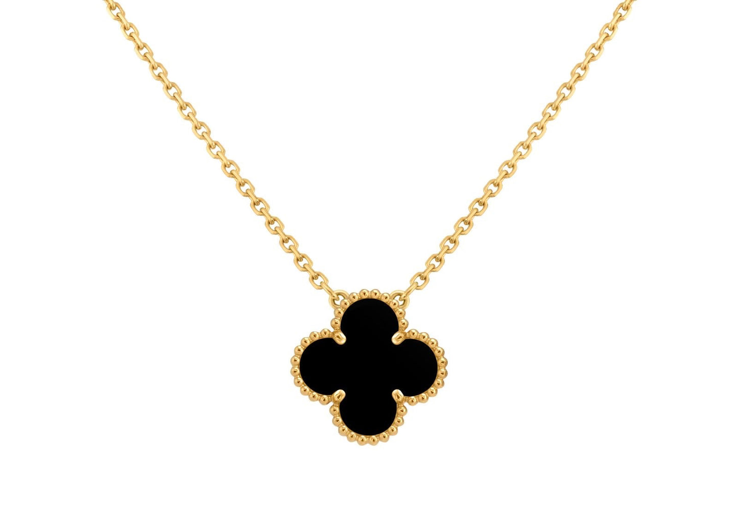 Single Van Cleef Necklace - Black