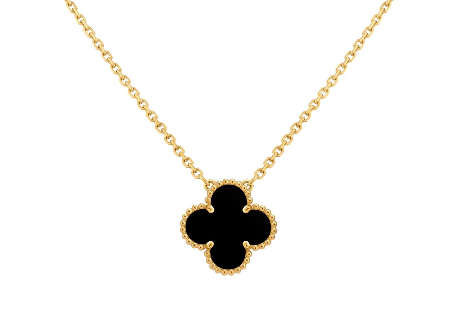 Single Van Cleef Necklace - Black