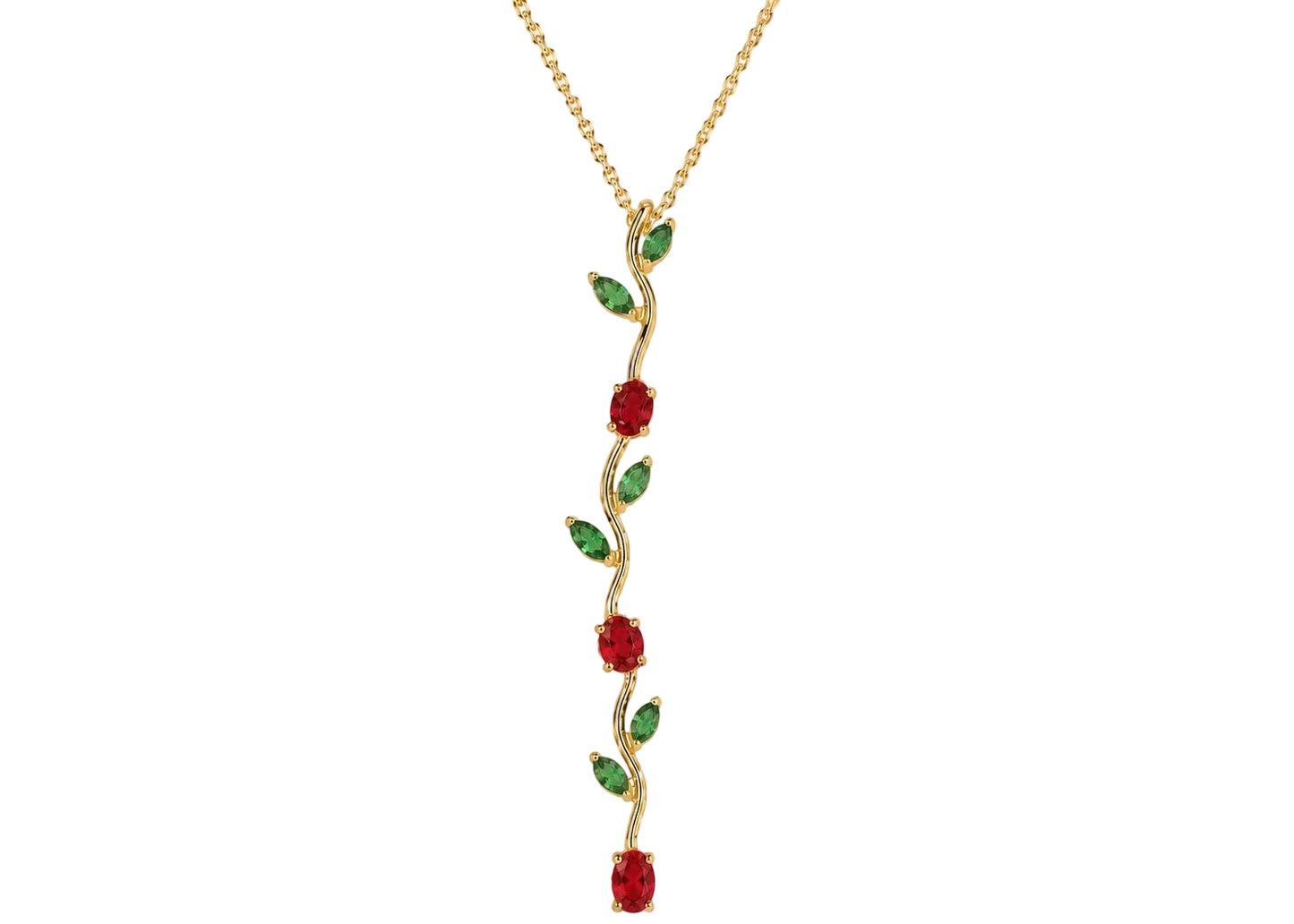 Tulip Drop Necklace - Rose