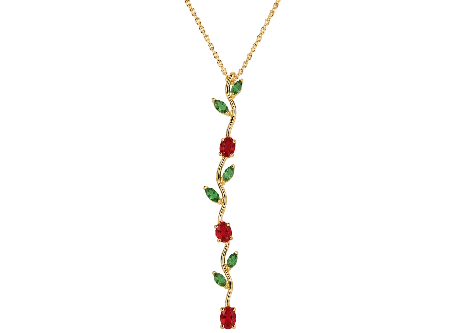 Tulip Drop Necklace - Rose
