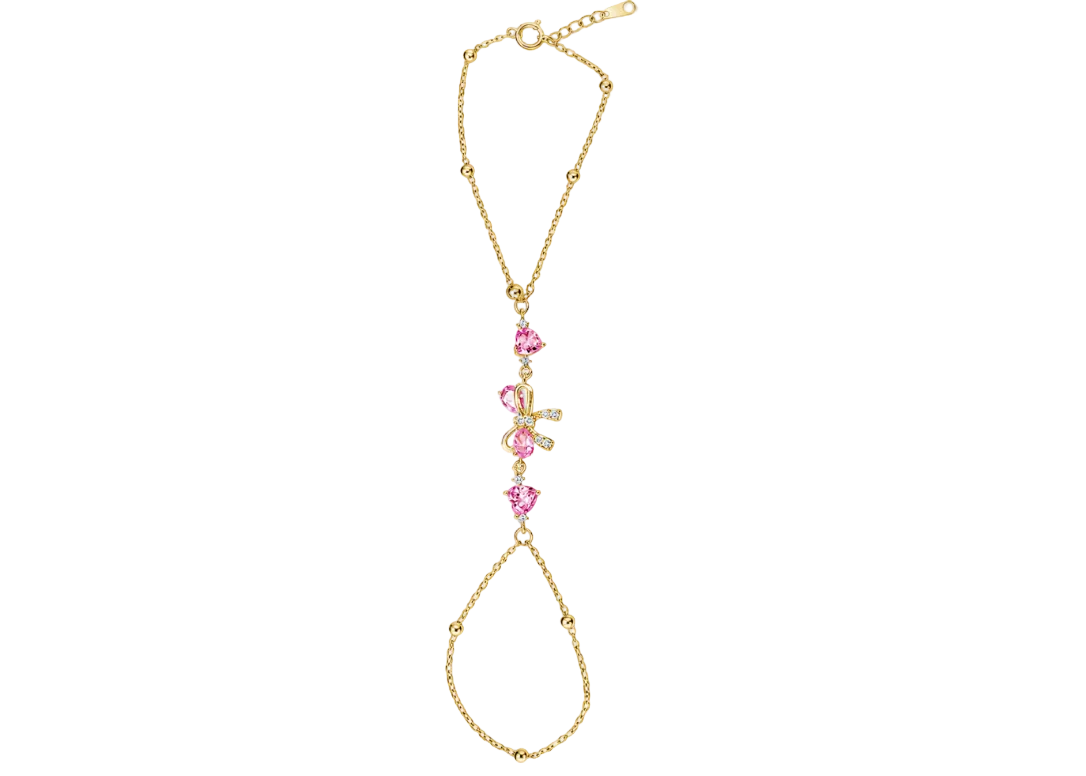 ribbon hand chain bracelet