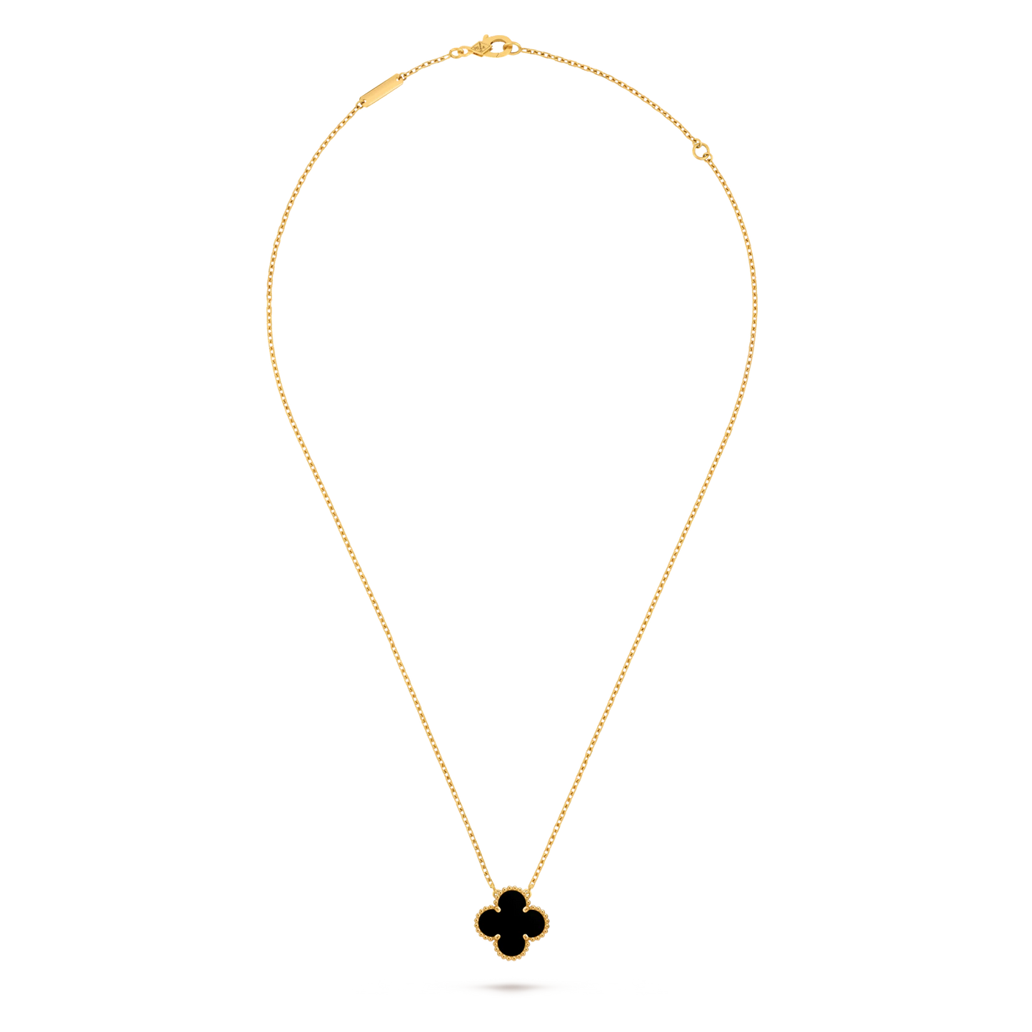Single Van Cleef Necklace - Black